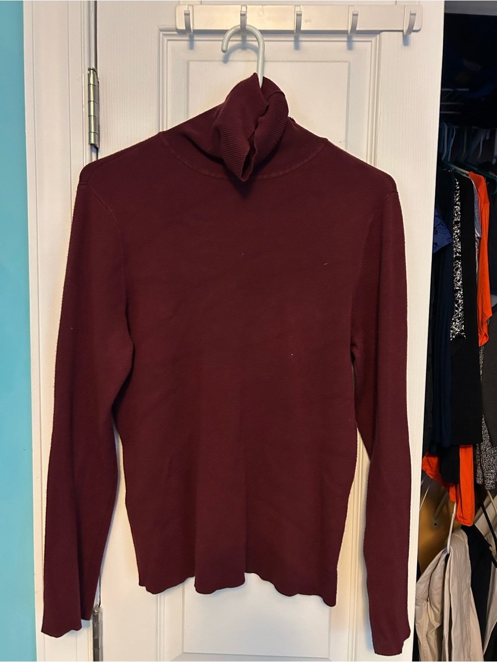 Chico's Burgundy Women's Turtleneck Sweater